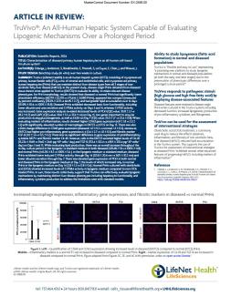 Brochure - ARTICLE IN REVIEW: TruVivo®: An All-Human Hepatic System Capable of Evaluating Lipogenic Mechanisms Over a Prolonged Period
