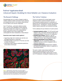 Brochure - Application Brief: Advanced Hepatic Modeling for More Reliable Low-Clearance Evaluation